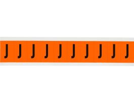 Outdoor Vinyl 2 in Black on Orange Letters J Card of 10 Labels