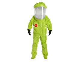 Tychem® 10000 Encapsulated Level A Suit, Cert. NFPA 1994, Class. 2, Exp. Back, Front Entry, Double Taped Seams, 1/CS, Lime
