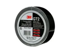 3M™ Premium Matte Cloth (Gaffers) Tape GT2, Black, Variable Width x 50 m, 11 mil, 24 Roll/Case