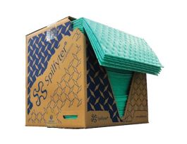 Premium Universal Green Spill Pads, Heavy-Weight, 16" x 18", 100/Case