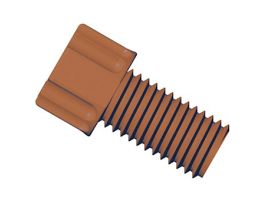Gripper Fitting, 1/4"-28 UNF(M) flat bottom, 1/8" OD tubing, brown; 10/pk