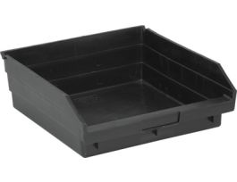 11 5/8INX 11 1/8INX 4IN SHELF BIN BLACK