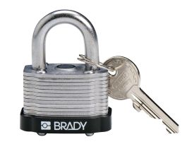 Standard Key Retaining Steel Padlocks 0.75 in Steel Shackle KD Black