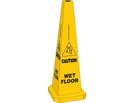 BradyCone Warning System, WET FLOOR, 25" H