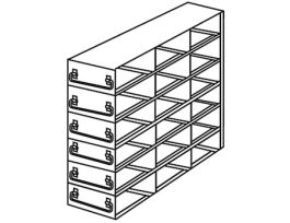 Upright Freezer Drawer Rack for 100-Place Slide Boxes, 3 x 6 Array