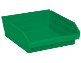 11 5/8INX 11 1/8INX 4IN SHELF BIN GREEN