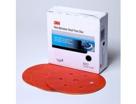 3M™ Hookit™ Red Abrasive Disc Dust Free, 01140, 6 in, P320, 50 discs per carton, 6 cartons per case