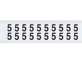 Vinyl 0.625 in Numbers and Letters Black on White 5 Card of 20 Labels