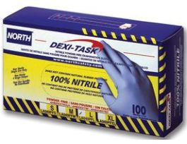 Dexi-Task™ Disposable Powder Free Nitrile Gloves, AQL 4.0, 5 mil, 9 in. Blue, 100/BX, 10BX/CS, SM