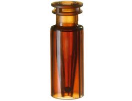Snap Top Vial with Fused Glass Insert, Amber Polymethylpentene, 0.2 mL, Neck Dia. 11 mm; 1000/pk