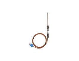 Type-T Pipe-ftg Probe SS Handle Mini-Connector, 12" L .188" Dia Grounded 6ft Cable