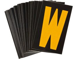 BradyLite 1.5 in Reflective Numbers Yellow on Black, W 25/PK