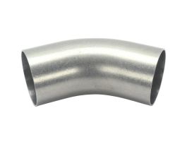 45 Degree Elbow Fitting, Buttweld, Tangents, 2.5 in. O.D., 304 Stainless Steel