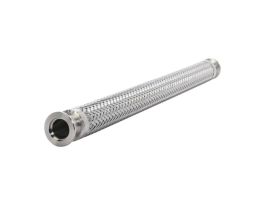 Braided Metal Hose, NW25 Size ISO-KF Flange, 20 in., Stainless Steel