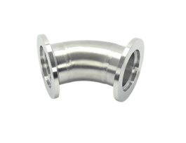 45 Degree Elbow Fitting, NW25 Size ISO-KF Vacuum Flange, 304 Stainless Steel