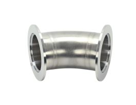 45 Degree Elbow Fitting, NW50 Size ISO-KF Vacuum Flange, 304 Stainless Steel