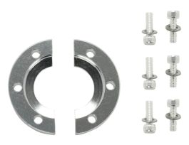 Bulkhead Flange Clamp, NW25 Size ISO-KF Flange, 6 Bolts, Aluminum