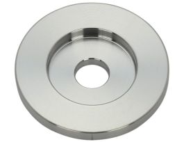 Bored Blank Flange, NW16 ISO-KF Flange, 0.25 in. Tube OD Bore, 304 S.S.