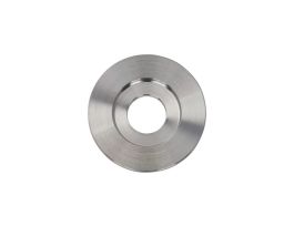 Bored Blank Flange, NW16 ISO-KF Flange, 0.375 in. Tube OD Bore, 304 S.S.