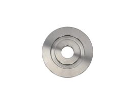 Bored Blank Flange, NW25 ISO-KF Flange, 0.375 in. Tube OD Bore, 304 S.S.