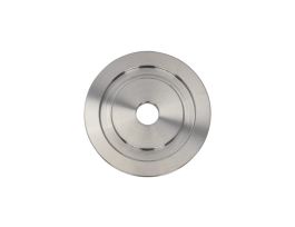 Bored Blank Flange, NW40 ISO-KF Flange, 0.375 in. Tube OD Bore, 304 S.S.