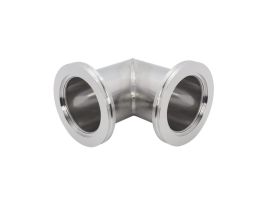 90 Degree Elbow Fitting, NW80 Size ISO-MF Flange, Mitered