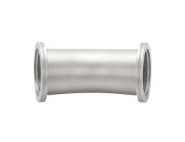 45 Degree Elbow Fitting, NW100 Size ISO-MF Flange, Smooth Radius