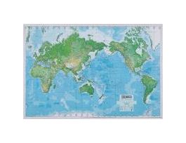 MAP WORLD PHYSICAL LAMINATE 53x36