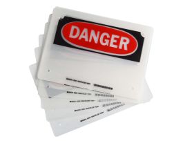 Laminating Pouches, DANGER, 11" H x 8" W, Pack of 10 Each