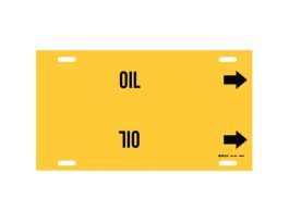 Oil Pipe Marker, 8" H x 16" W, Fits Pipes 6" Dia. Thru 7.875" Dia.