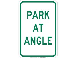 Park At Angle Sign, 18" H x 12" W x 0.006" D, Polyester