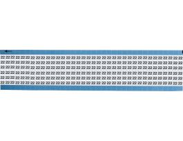 Numerical Wire Markers Permanent Adhesive Vinyl 0.75 in H Legend: 22, 1800 Total