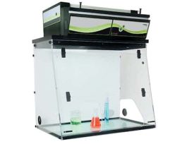 Ductless Fume Hood, 39.5" W, angled sash; 80 to 220 VAC
