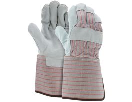 GLOVES C GRADE LEATHER LARGE DZ 1PR