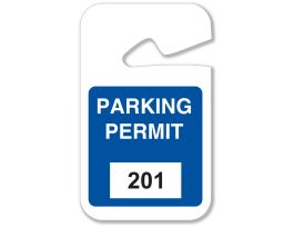 Rearview Mirror Hanging Tags, 201-300, Blue