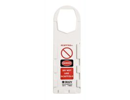 SCAFFTAG Tag Holder, DANGER DO NOT USE SCAFFOLD, 11.75" H x 3.5" W, Black/Red on White