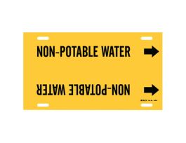 Non-Potable Water Pipe Marker, 10" H x 24" W, Fits Pipes 8" Dia. Thru 9.875" Dia.