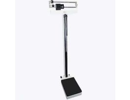 Mechanical Health Scale, 440 lb/200 kg x 0.2 lb/0.1 kg with Height Rod & Wheels
