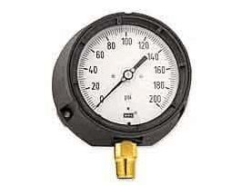 4.5" Process Vacuum Gauge, 30 to 0" Hg, Lower