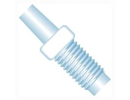 Threaded Luer Adapter, Natural ETFE, 0.040" Bore, Male Slip Luer x Male 1/4-28 Flat Bottom; 1/EA