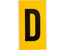 Outdoor Vinyl 6 in Black on Yellow Letters D Card