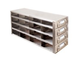 Upright Freezer Drawer Rack for 96/384-Well Plates, 96-Well Boxes, or Boxes w/ 2 1/8" Max H, 4 x 4 Array