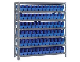 12IN X 36IN X 39IN 72 BLUE BINS 4IN BIN