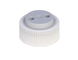 Solvent Delivery Cap w/ Viton Air Inlet Valve, Two 1/4-28 ports, 38 mm Wako; 1/EA