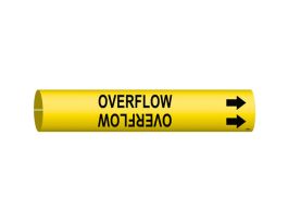 Overflow Pipe Marker, 2" H x 2" W, Fits Pipes 2.5" Dia. Thru 3.875" Dia.