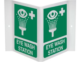 Eye Wash Station Sign, 12" H x 18" W x 0.055" D, Polyethylene