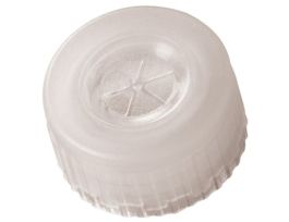 Short Thread Cap, 9mm, Closed Transparent Polypropylene, Mass Spec Certified; 1000/pk