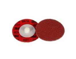 3M™ Cubitron™ II Roloc™ Durable Edge Disc 947A, 40+, X-weight, TR, Maroon, 2 in, Die R200P, 50/Carton, 200 ea/Case