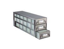 Upright Freezer Drawer Rack for 96 Deep-Well Plates or 1 3/4" Max H Boxes, 6 x 3 Array