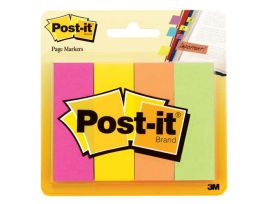 Post-it® Page Marker 671-4AF, 7/8 in x 2 7/8 in x (22,2 mm x 73 mm) Assorted Colors
